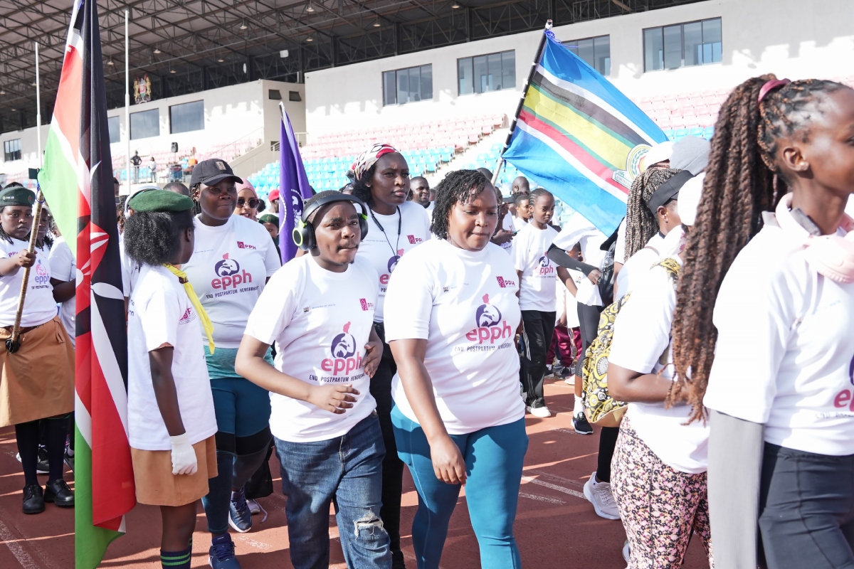 Participants at the 2026 maternal health run